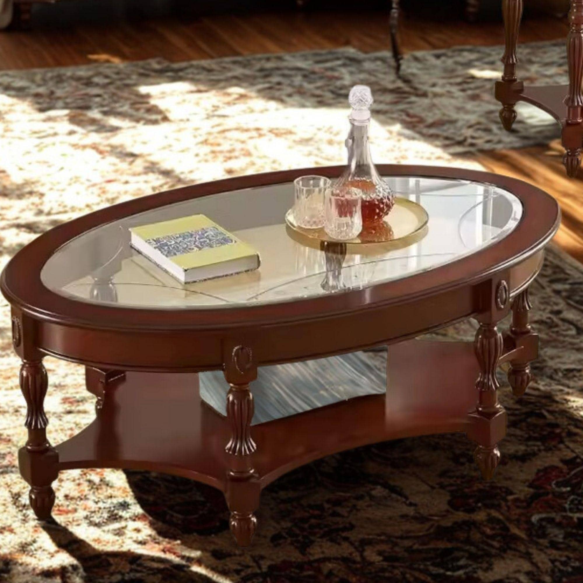 Antique round glass coffee table - Etsy 日本