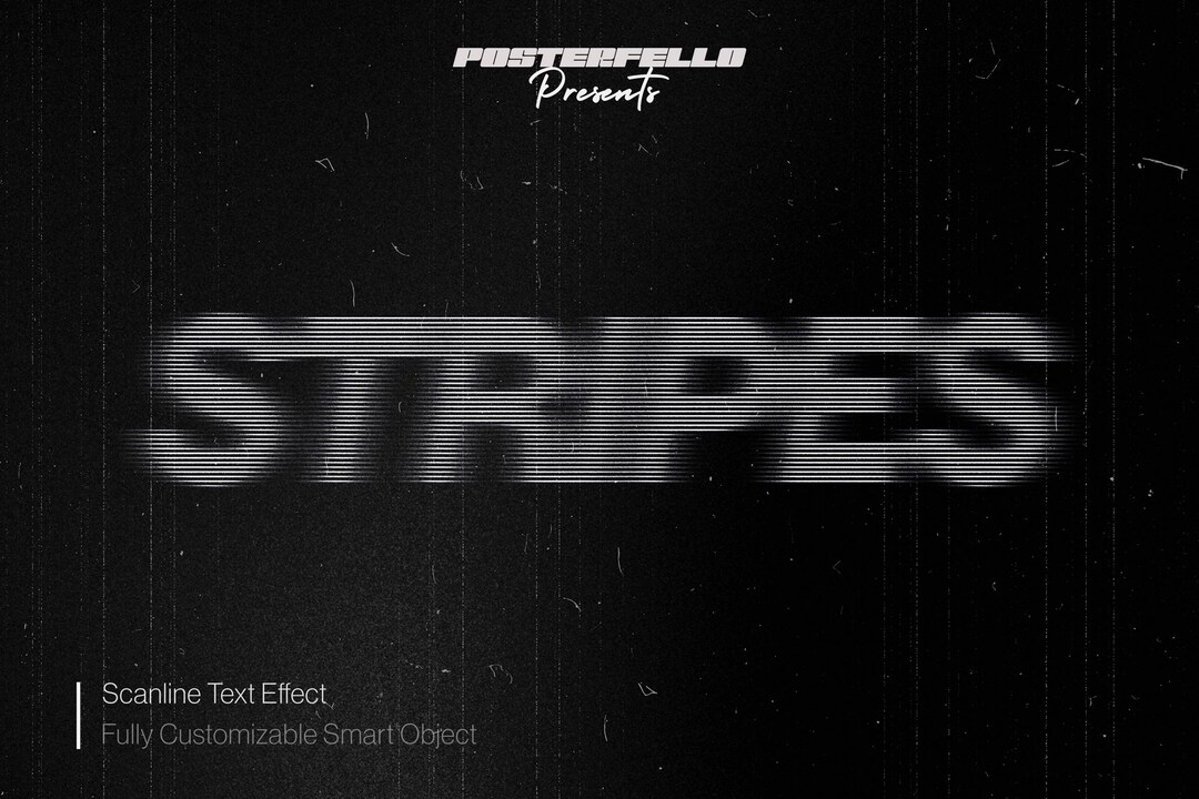 Scanning Text Effect Scan Line Text Effect | Photoshop Readymade Template | Fully ...