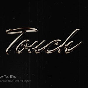 Mirror Flow Text Effect, Chrome Text Effect, Photoshop Text Effect, Liquid Metal Typography, Editable PSD Smart Object, Metallic Text Style