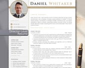 Senior Director Resume Template with Photo | Executive Resume | Leadership CV | Professional Word Resume for Senior Managers & Directors