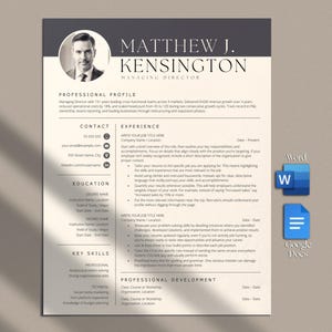 Executive Director Resume Template, C Suite Resume bundle, CEO Senior Manager CV, Leadership Resume, Word and Google Docs