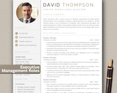 Executive Resume Template | Senior Leadership Resume with Photo | MS Word | A4 & US Letter | Professional, Modern CV for Management Roles
