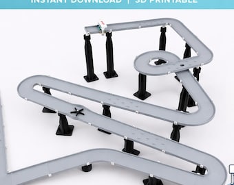 3D Printable Marble Race Track System | Instant Download |STL