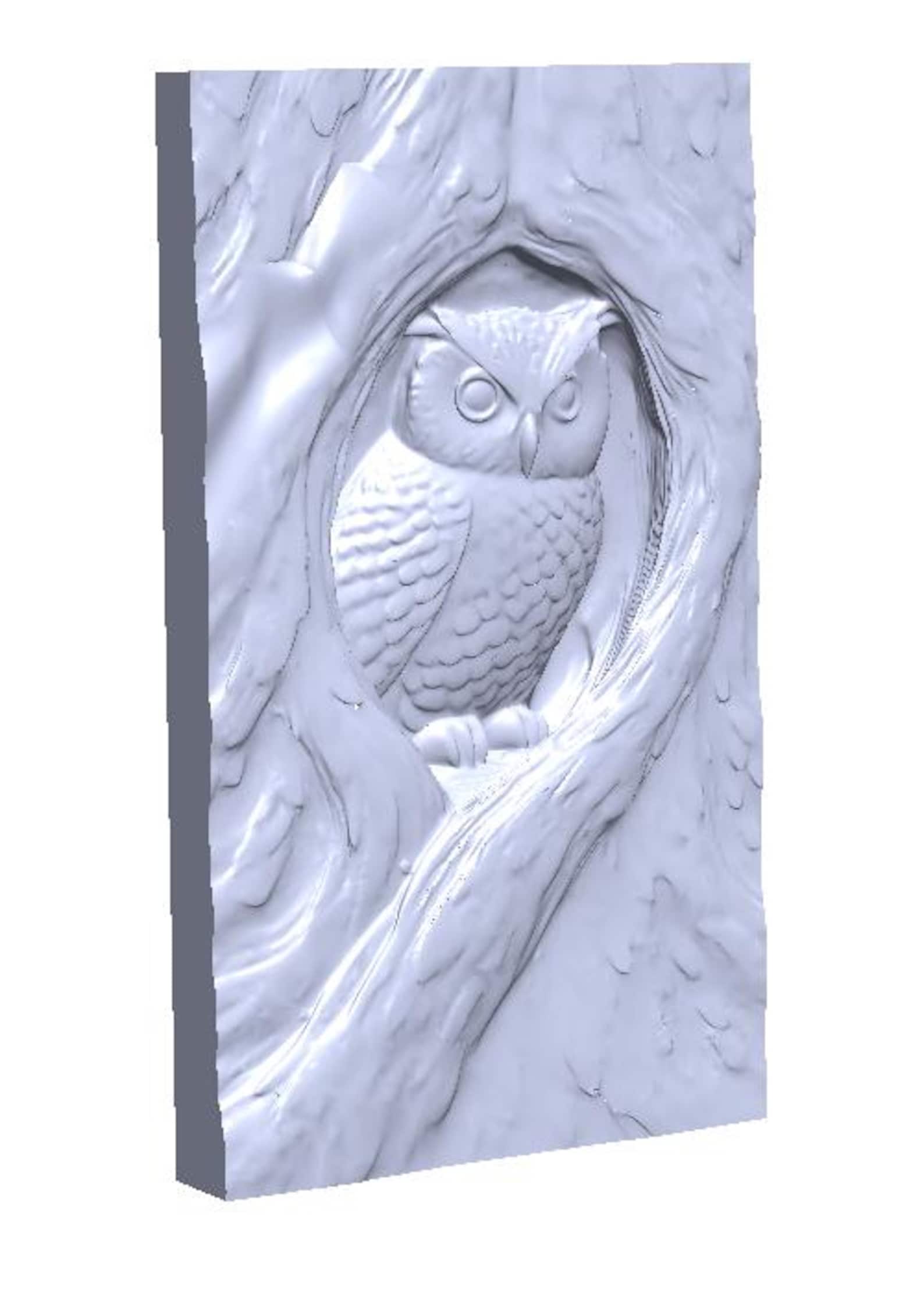 Owl Relief for CNC Router – Digital Download (STL & STEP) - Etsy