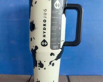 Personalized 40oz Milk Black Engraved Hydrojug Stainless Steel