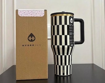 40oz Black Tie Engraved Hydrojug Stainless Steel