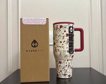 Personalized 40oz Red Western Charm Engraved Hydrojug Stainless Steel
