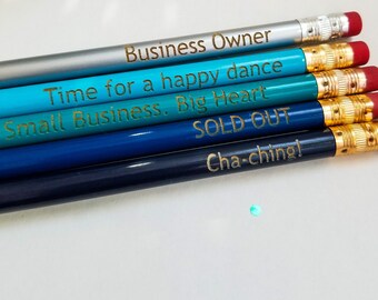 Small business owner, small business, business pencils, pencils for your business, boss babe, cha-ching, making dreams happen, manifesting