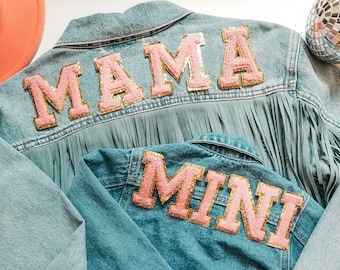 Set of MAMA and MINI patches, matching mom outfit, iron on patches, iron on mama and mini patches, iron on, diy patches