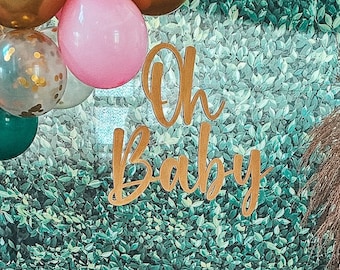 Oh Baby Sign, Baby Shower Sign, Oh Baby Theme, Baby Shower Decor, Wood Sign for Baby Shower, Oh Baby