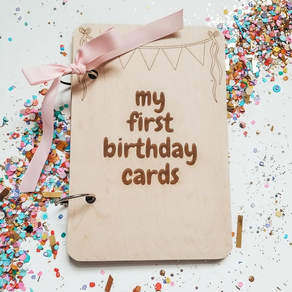 First Birthday Card Holder, Card keepsake holder, Birthday Keesake, Card Keepsake,  First Birthday Cards, First Birthday, OUR first birthday