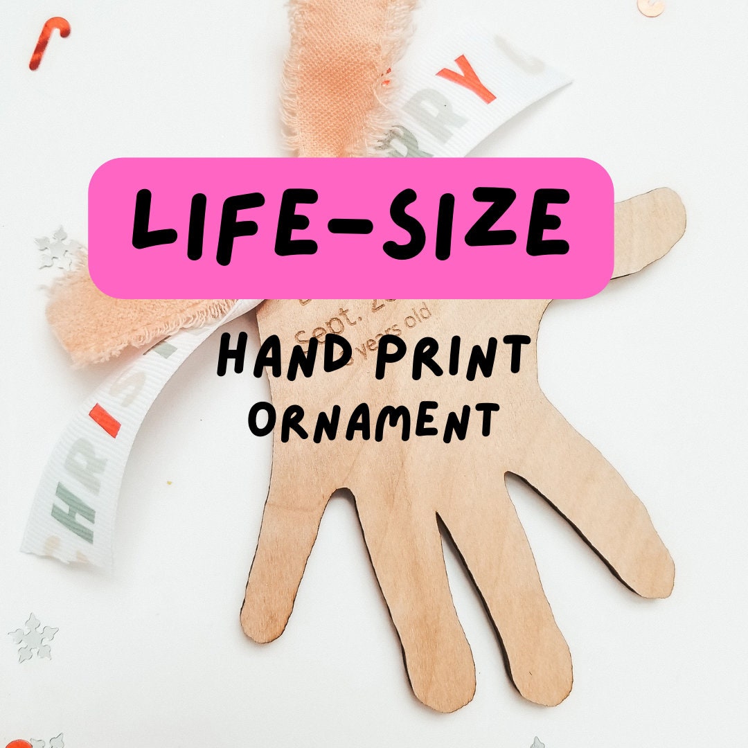 life-size-handprint-ornament-child-hand-print-ornament-kids-etsy
