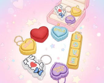 Pastel Fidget Keychain | Clicker Keyring, Stress Relief Toy