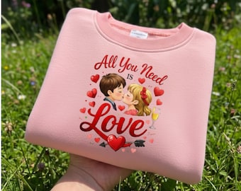 Romantic Couple Sweatshirt , Valentine's Day Gift, Unisex Fit