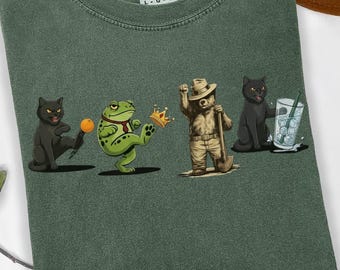 NOPE No Kings Cat T-Shirt, Subtle Abolish Ice Tee, Subtle Anti Trump Shirt, No Kings No Trump No Ice, Resist Shirt, Frog Meme Tshirt