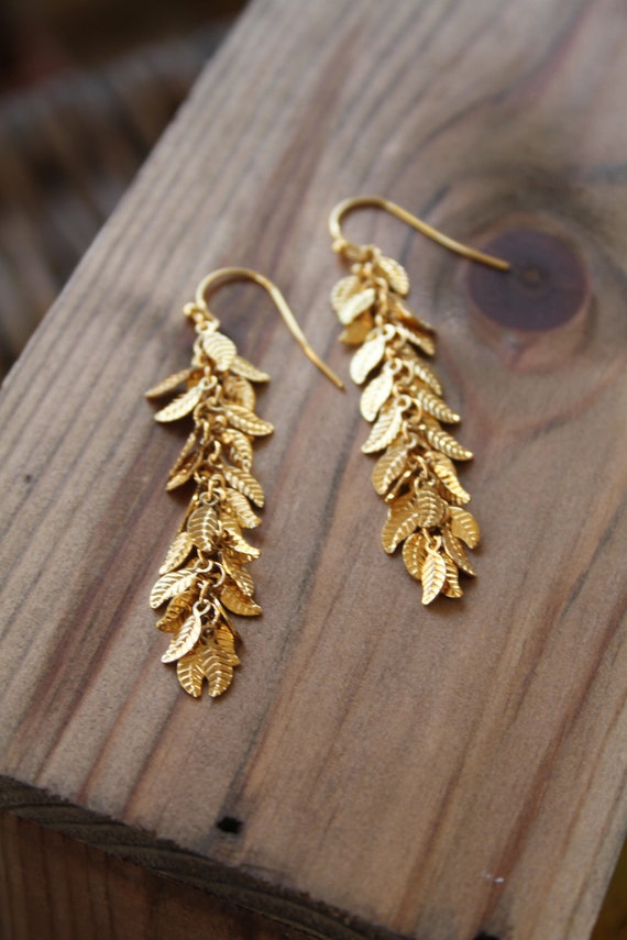 delicate gold earrings