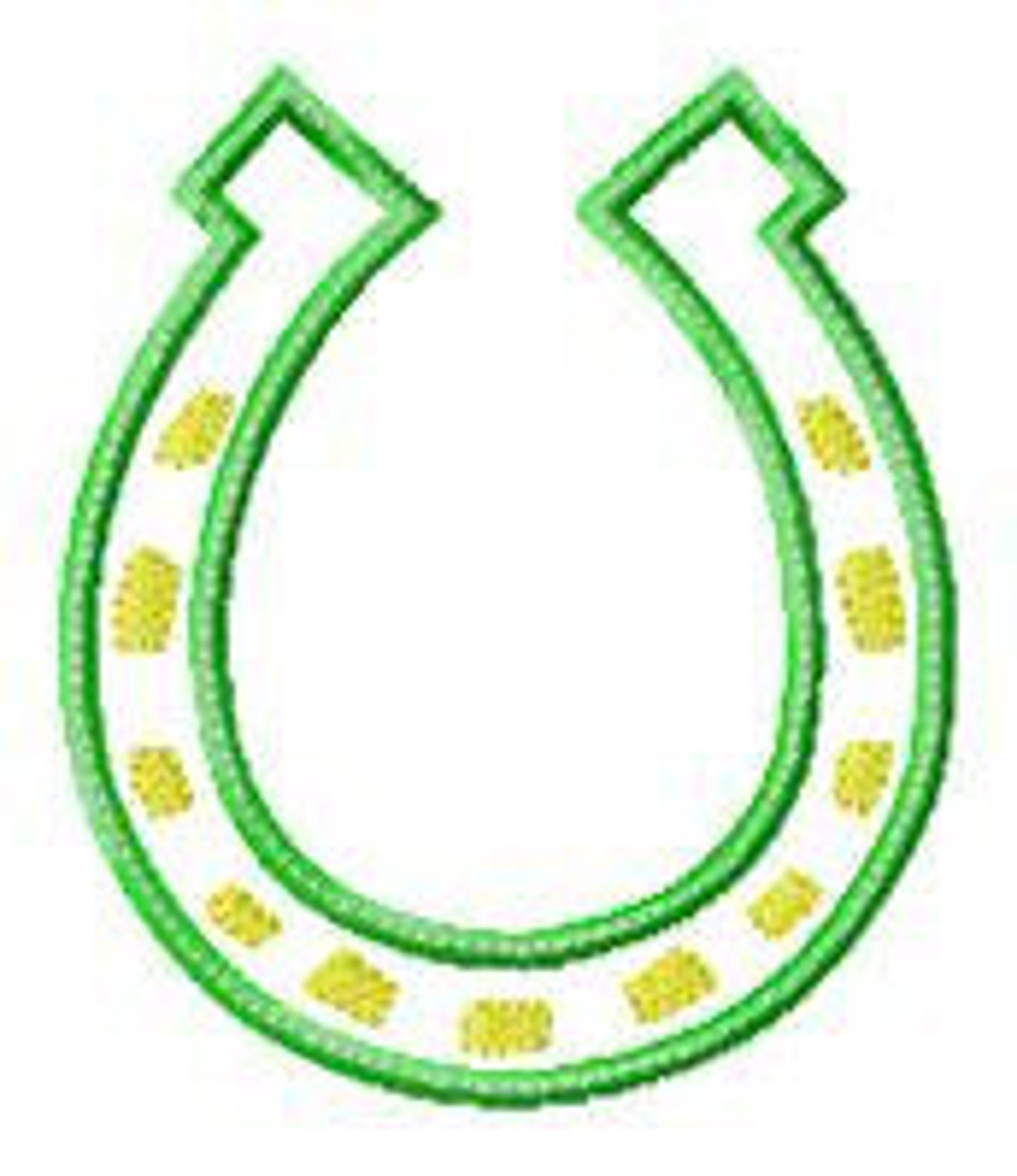 Instant Download Lucky Horseshoe Machine Embroidery Applique Etsy