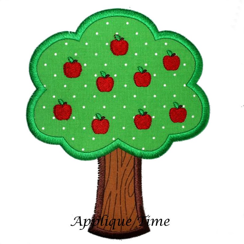 Instant Download Apple Tree Machine Embroidery Applique Design Etsy