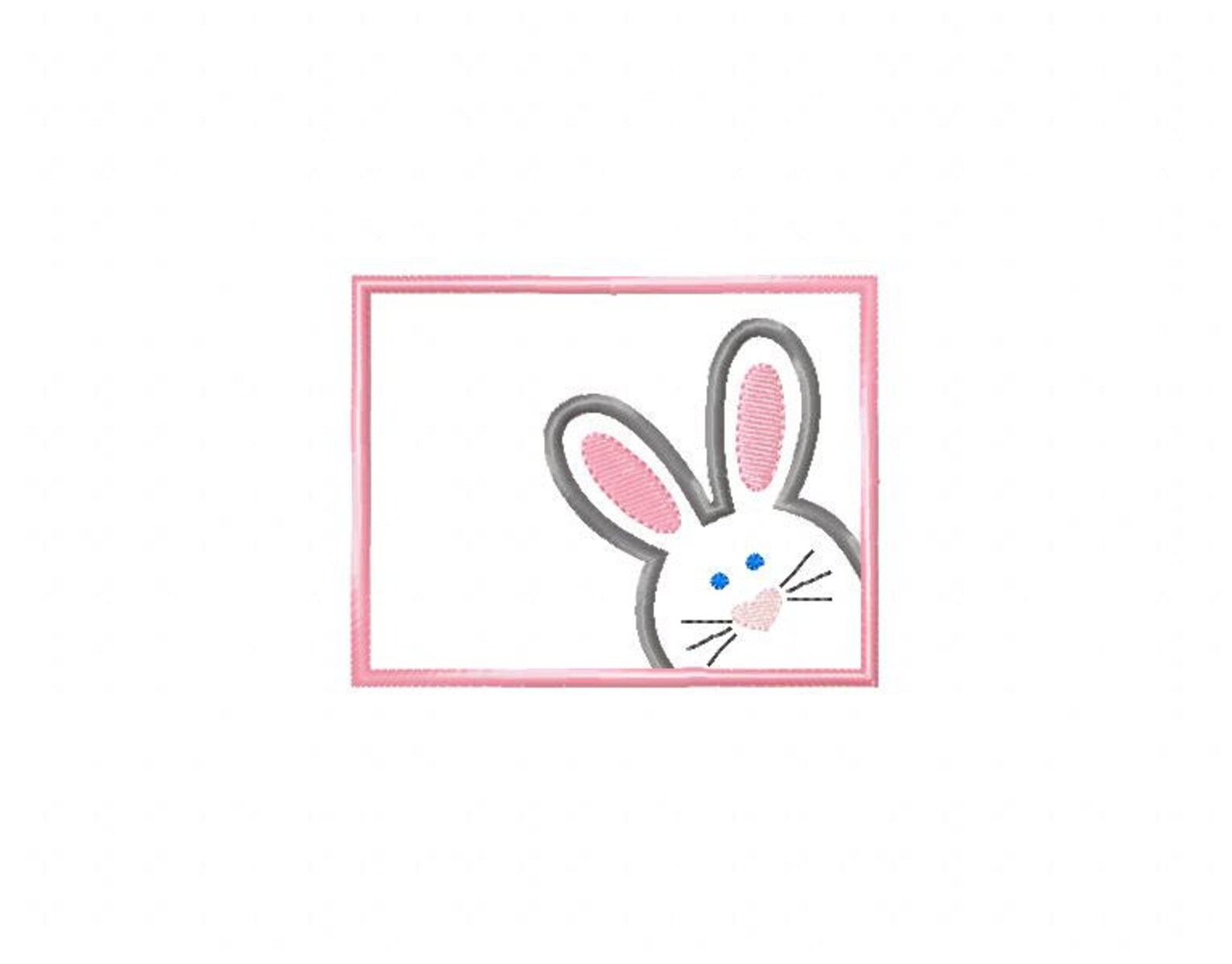 Instant Download Bunny Frame Machine Embroidery Applique Etsy