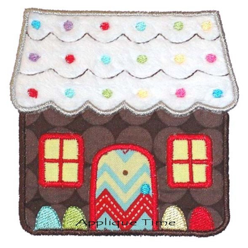 Instant Download Gingerbread House Machine Embroidery Applique Etsy