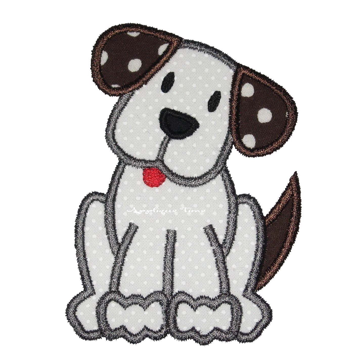 Instant Download Puppy Dog Machine Embroidery Applique Design 4x4, 5x…