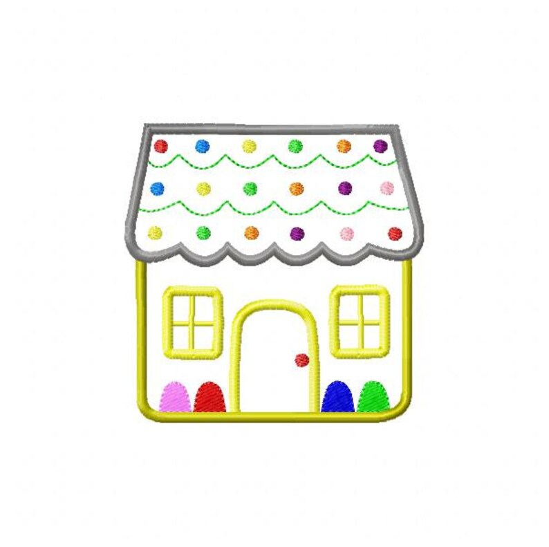 Instant Download Gingerbread House Machine Embroidery Applique Etsy