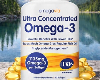 Omega-3 Fish Oil Softgels | 1135mg Ultra Concentrated EPA DHA DPA