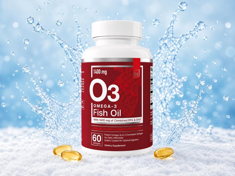 Elements Omega-3 Fish Oil Capsules with EPA & DHA, 60 Softgels, Clean Sourced Fatty Acids image 1