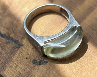 Anillo de cristal del desierto de Libia: Talismán «Sol del Sahara»