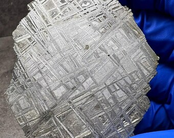 Muonionalusta Meteorite Endcut| 73X57X15mmmm Iron Meteorite Slab | Widmanstätten Pattern |Meteorite Material