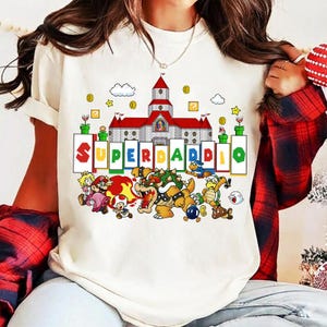 Super Daddio Shirt, Super Mario Dad Shirt, Epic Universe Shirt, Mario Galaxy Movie Tee, Disneyland Mario Family Matching Tee, Father Day Tee bild 1