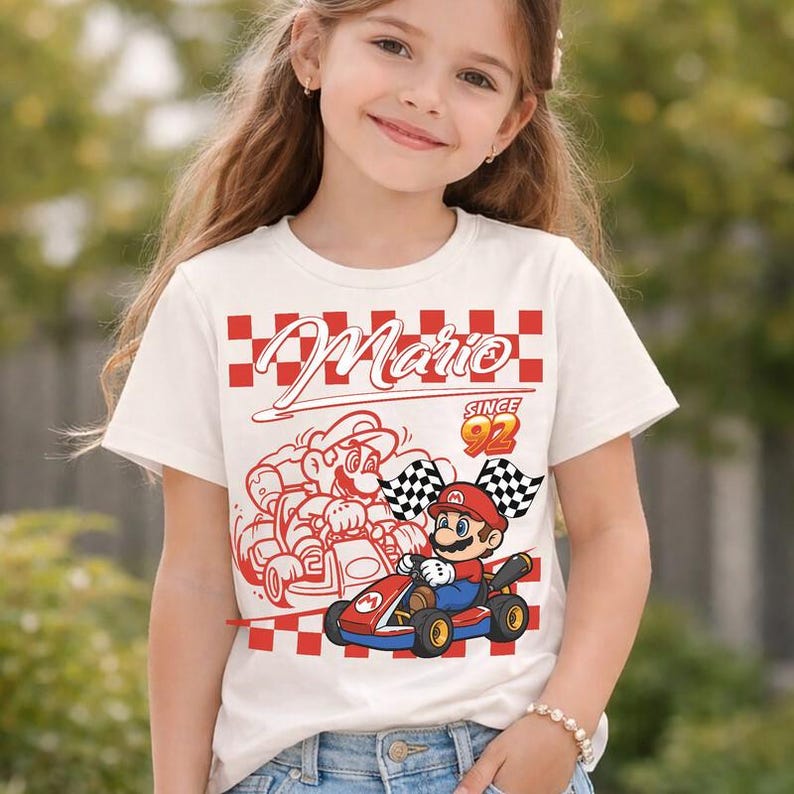 Chemise Disneyland Super Mario Since 92, chemise Mario, chemise familiale épique universelle, chemise assortie Disneyland Mario Group 01 image 1