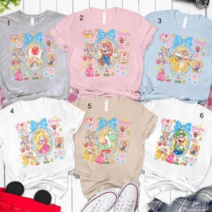 Chemise avec nœud Super Mario Coquette Disneyland, t-shirt du film Mario Galaxy, chemise voyage univers 2026, chemise assortie famille univers épique 09 image 2