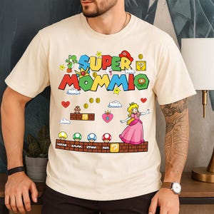 Personalized Super Mommio Shirt Mario Mother Day Shirt Mario Galaxy Movie Shirt Epic Universe Family Matching Tee Mother'S Day Gift 13 image 2