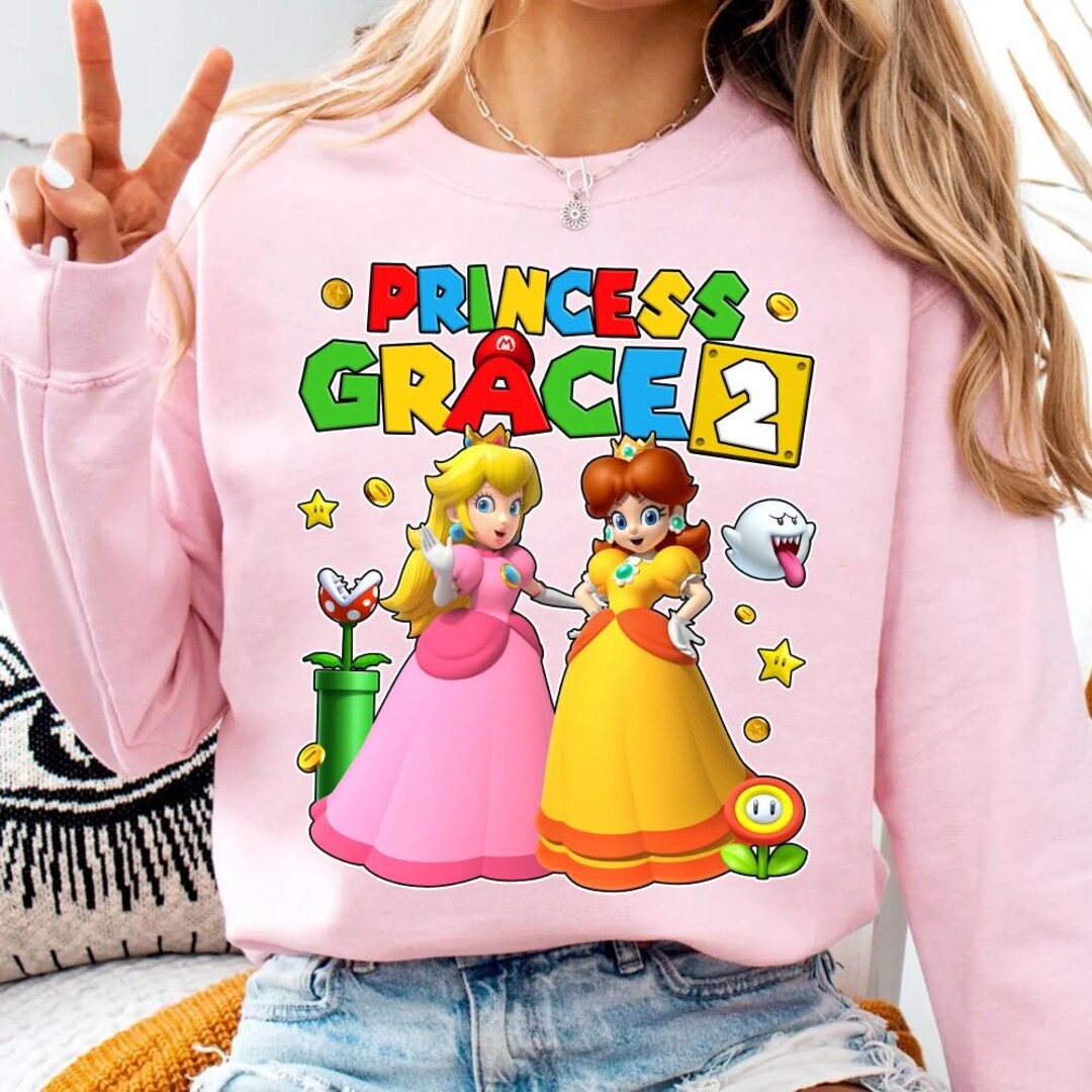 Custom Mario Princess Peach Birthday Shirt Princess Peach Birthday ...