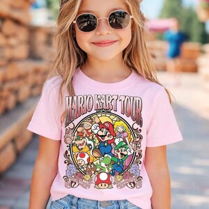 Vintage Mario Kart Tour Shirt, Mario Galaxy Movie Shirt, Super Mario Princess Shirt, Mario Kart Road Trip Shirt, Epic Universe Family Shirt image 2