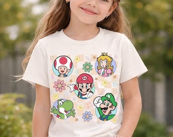Super Mario Shirt Mario Game Gaming Shirt, Mario Tee, Mario Luigi Princess Peach Shirt, Disneyland Family Matching Shirt -1