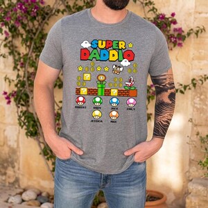 Personalized Super Daddio Shirt Super Mario Father Day Shirt Mario Galaxy Movie Shirt Epic Universe Family Matching Tee Father'S Day Gift bild 2