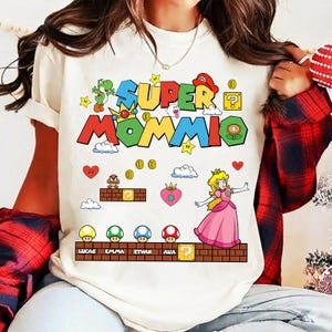 Personalized Super Mommio Shirt Mario Mother Day Shirt Mario Galaxy Movie Shirt Epic Universe Family Matching Tee Mother'S Day Gift 13 image 1