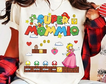 Personalized Super Mommio Shirt Mario Mother Day Shirt Mario Galaxy Movie Shirt Epic Universe Family Matching Tee Mother'S Day Gift 13