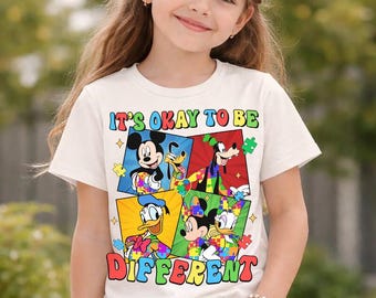 Disneyland Mickey And Friends Autism Shirt, It's Okay To Be Different Shirt, Autism Awareness, Autism Puzzle Shirt, Autism Support Squad 03