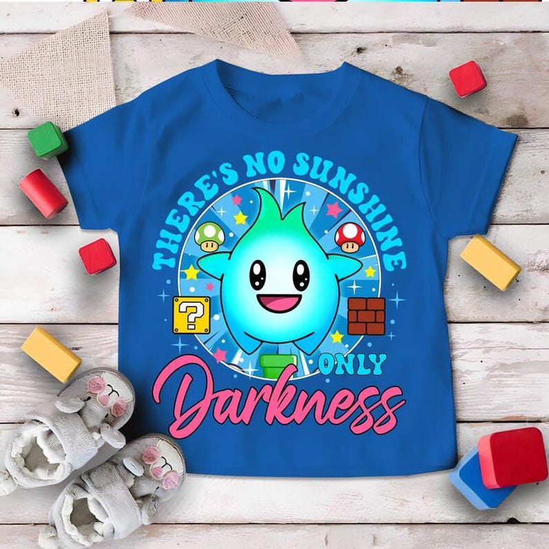 There's No Sunshine Only Darkness Shirt, Super Mario Lumalee Shirt, Luna Mario Shirt, Mario Galaxy Movie Shirt, Epic Universe Matching Tee image 3