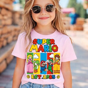 Cusotm Disneyland Mario Est 1985 Shirt, Mario Tee, Super Daddio Mommio Kiddo Shirt, Epic Universal Family Group Matching Tee 00 bild 2