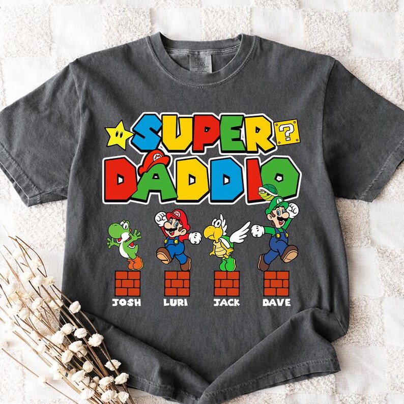 In My Super Daddio Era Shirt, Super Mario Dad Shirt, Disneyland Mario Galaxy Movie Tee, Father's Day Mother's Day Shirt, Gift for Dad 03 image 3