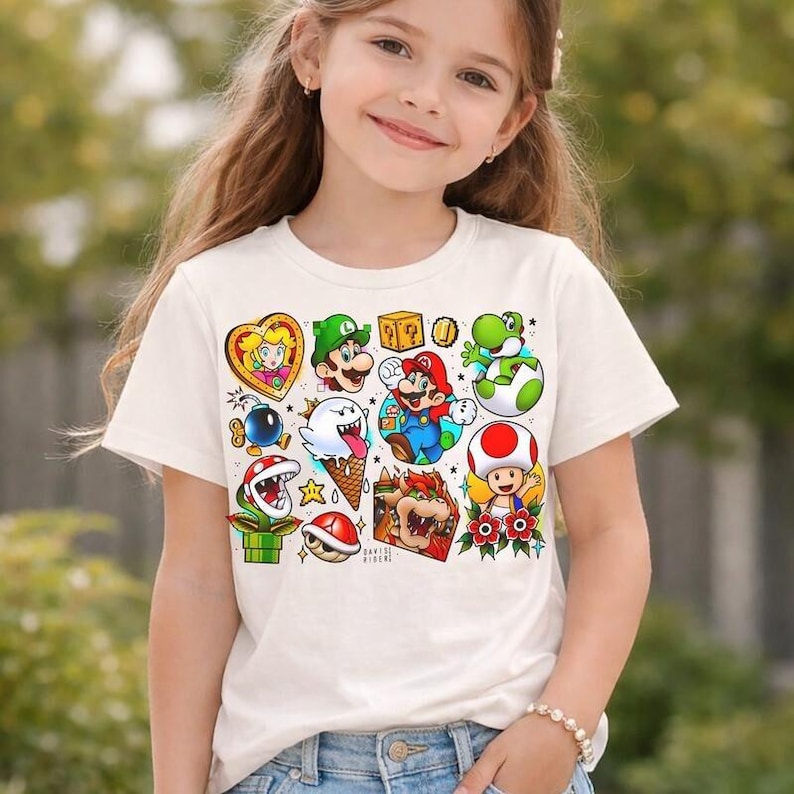 Super Mario Epic Universe Shirt Mario Galaxy Movie Tee Mario Luigi Princess Peach Mario Game Gaming Shirt Universal Family Vacation Shirt 02 bild 1