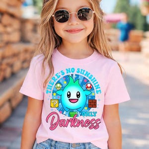 There's No Sunshine Only Darkness Shirt, Super Mario Lumalee Shirt, Luna Mario Shirt, Mario Galaxy Movie Shirt, Epic Universe Matching Tee image 2