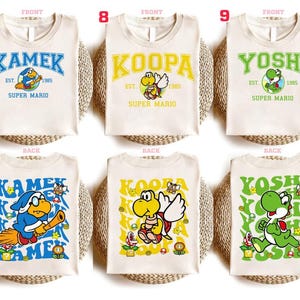 Custom Super Mario Characters Shirt, Mario Galaxy Movie Shirt, Disneyland Mario And Friend Shirt, Epic UniverseFamily Matching Shirt 03 image 3