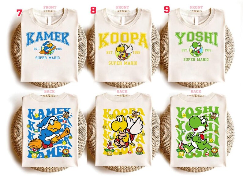 Custom Super Mario Characters Shirt, Mario Galaxy Movie Shirt, Disneyland Mario And Friend Shirt, Epic UniverseFamily Matching Shirt 03 image 3