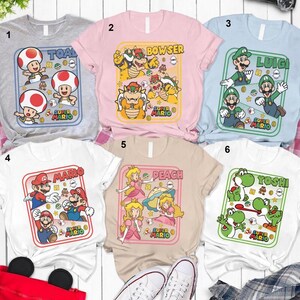 Super Mario Characters Shirt Mario Galaxy Movie Shirt Super Mario Family Shirt Disneyland Mario Video Games Shirt Epic Universe Shirt 12 image 2