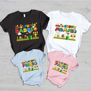 Custom Super Daddio Shirt Disneyland Mario Tee Epic Universal Family Matching Shirt Mother's Day Shirt Father's Day Shirt -4 image 1